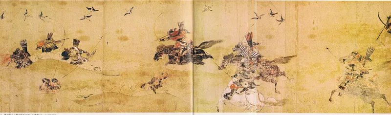 『後三年合戦絵巻』源義家が活躍した。