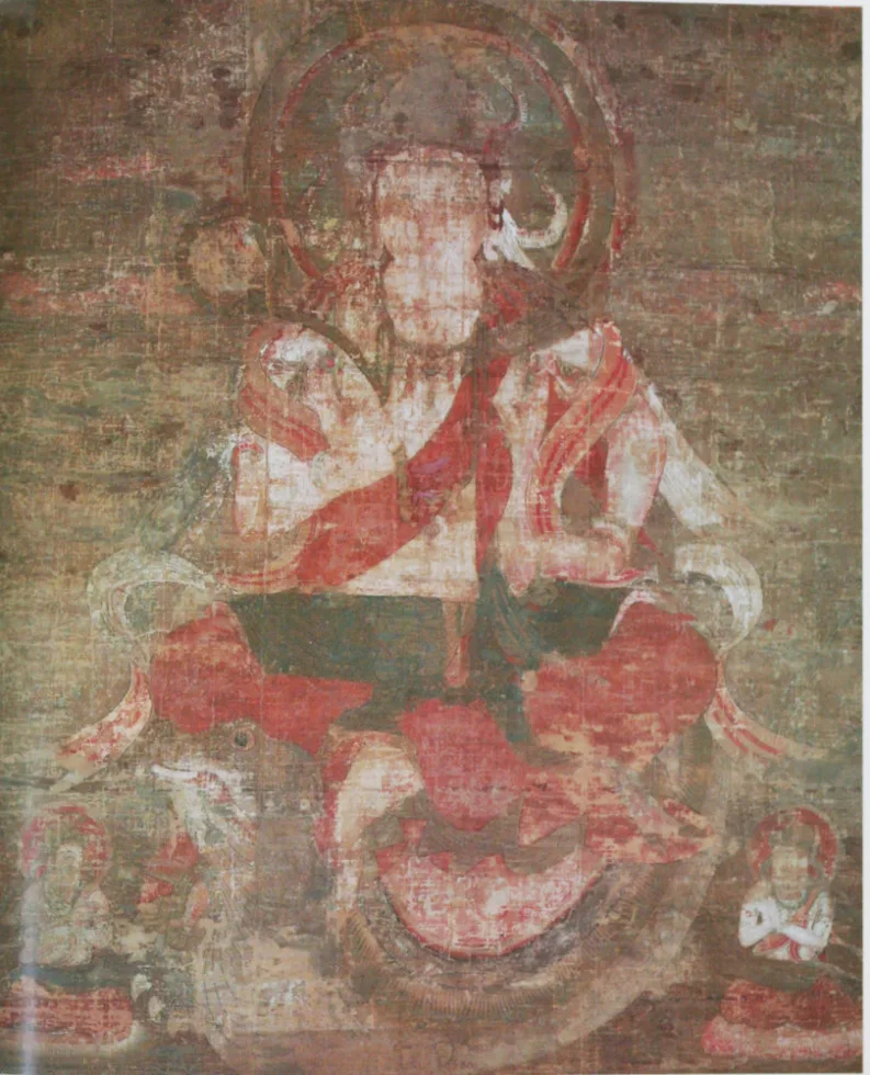 西大寺十二天像水天。弘仁・貞観文化の絵画。