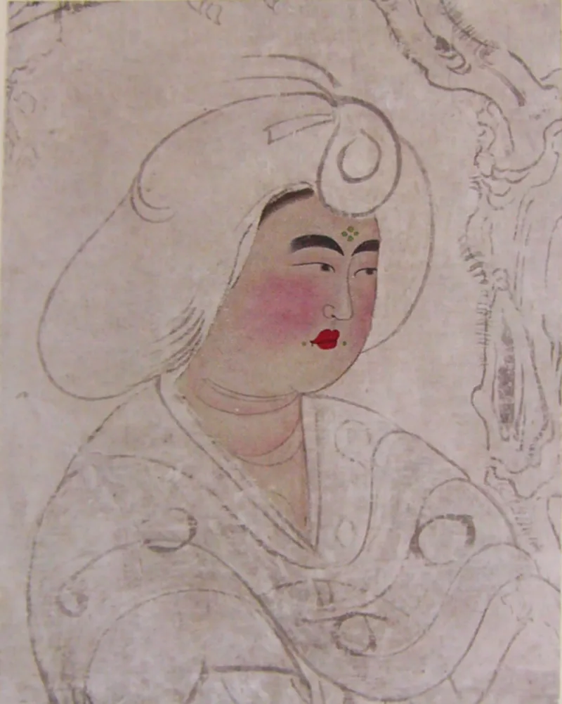 正倉院鳥毛立女屏風第4部分。天平文化の絵画。