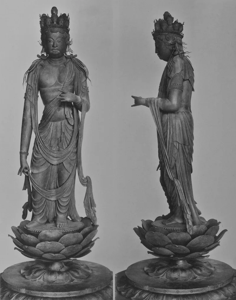 法華寺十一面観音像。弘仁・貞観文化の彫刻。