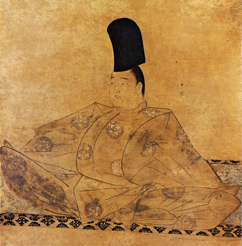 後鳥羽上皇。承久の乱後、隠岐配流の際に藤原信実に描かせたと『吾妻鏡』に記されている。