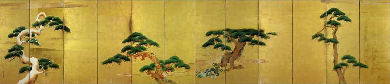 狩野探幽『四季松図』、寛永期の絵画