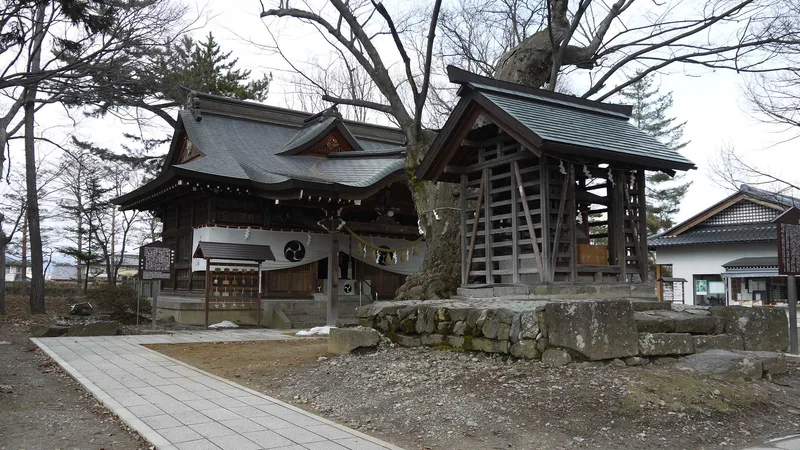 川中島の戦いの古戦場、八幡原史跡公園の園内風景