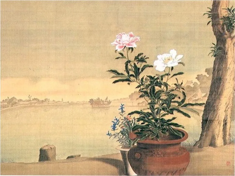 小田野直武『東叡山不忍池』宝暦・天明期の西洋画