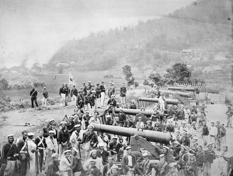 下関戦争(1864年)で連合艦隊に占拠された長州藩の砲台