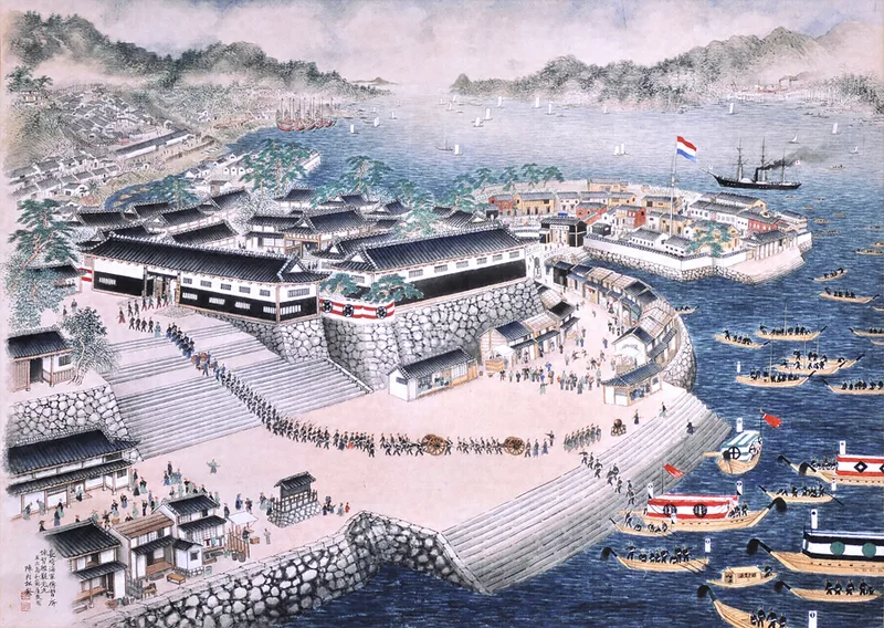 当時の長崎海軍伝習所を描いた絵図