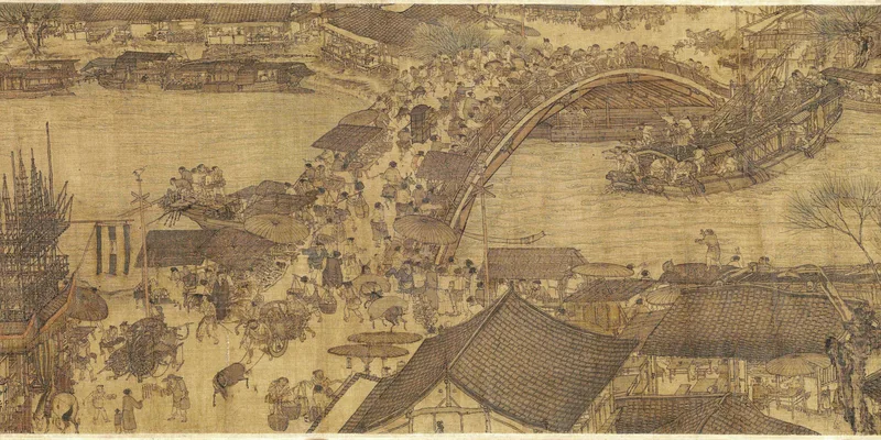 張択端「清明上河図」宋代に繁栄した都開封を描く