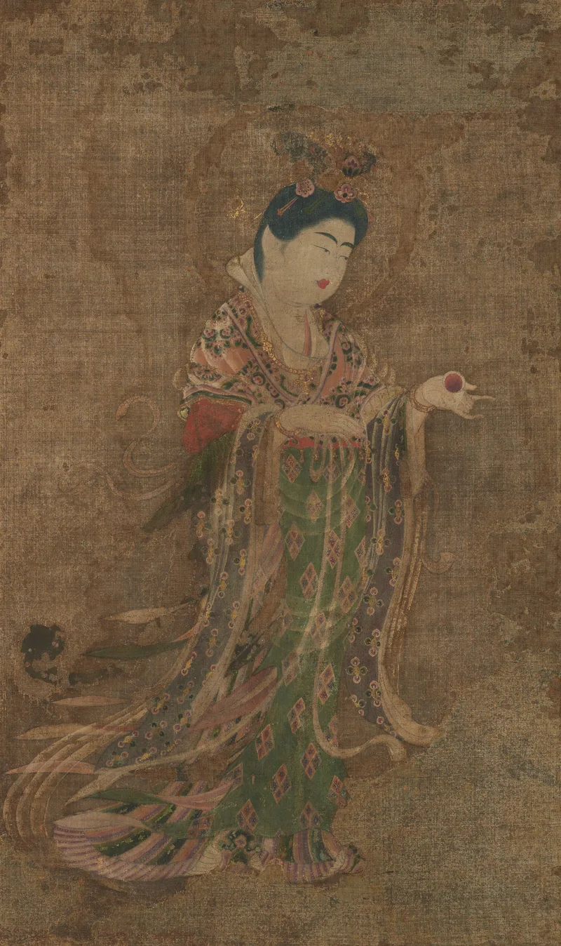 薬師寺吉祥天像。天平文化の絵画。