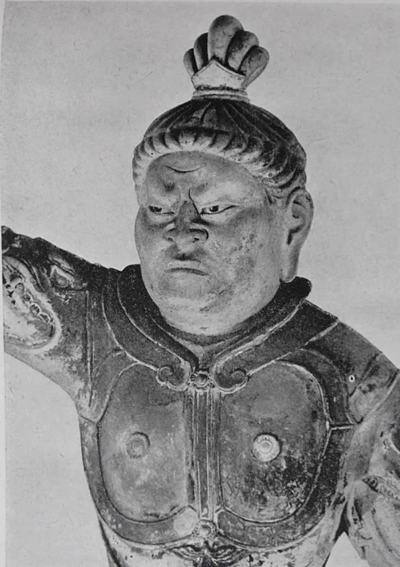 東大寺戒壇堂四天王像の多聞天。天平文化の彫刻。