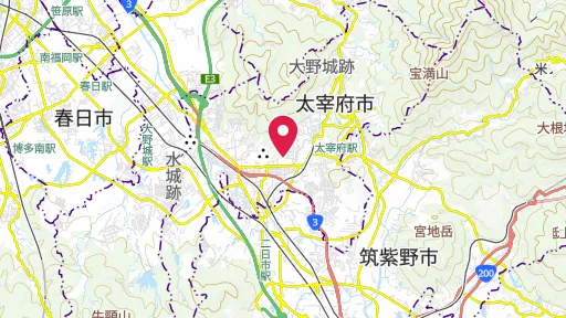 筑紫観世音寺の位置