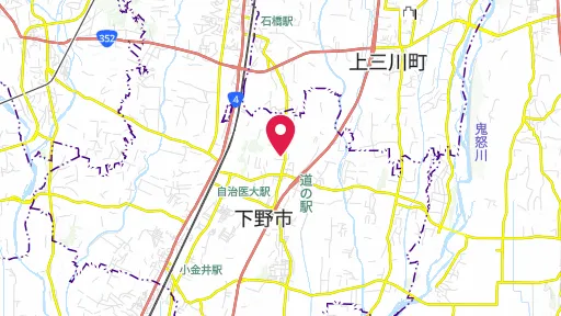 下野薬師寺の位置