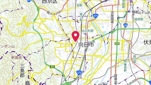 長岡宮跡の位置