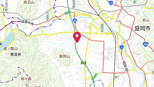 志波城跡の位置