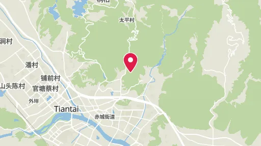 天台山国清寺の位置