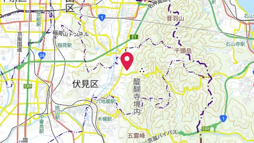 醍醐寺の位置