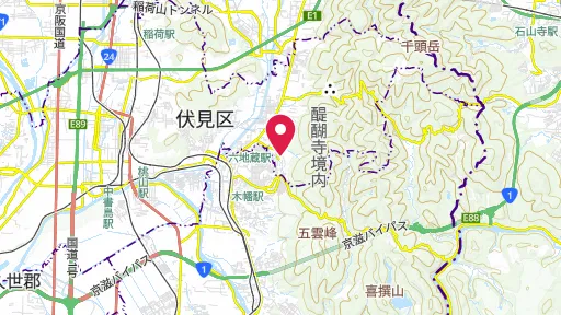法界寺の位置