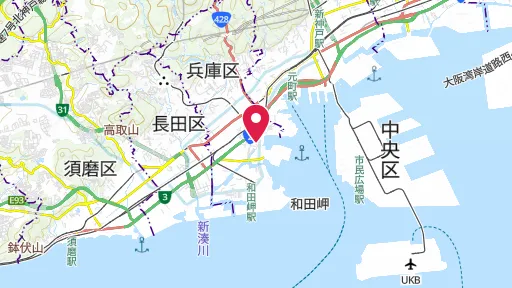 大輪田泊の位置