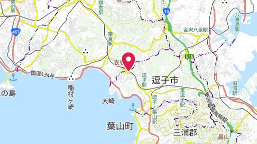 名越の切通しの位置