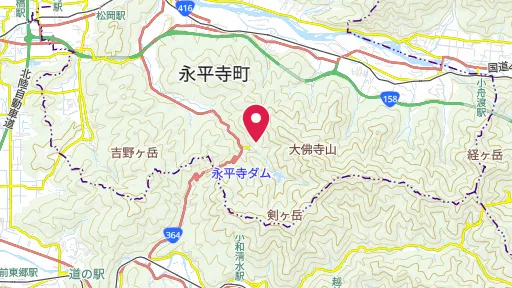 永平寺の位置