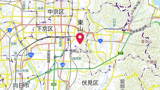 泉涌寺の位置
