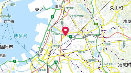 多々良浜の戦いの位置