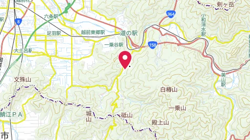 一乗谷城下町跡の位置