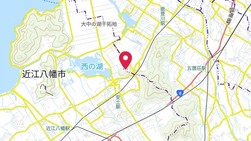 安土城跡の位置
