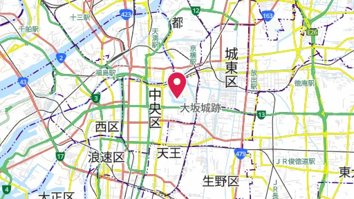 石山本願寺の位置