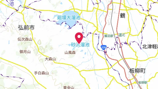 砂沢遺跡の位置