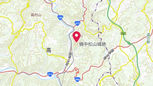 備中松山城の位置