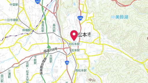 松本城の位置