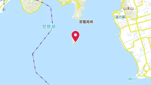 都久夫須麻神社（竹生島神社）の位置
