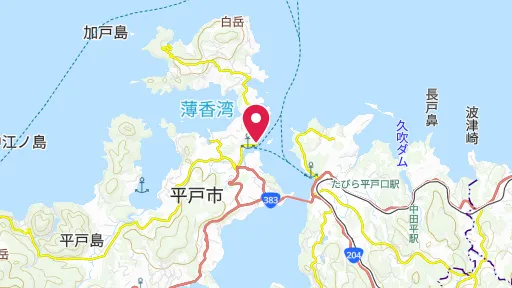 平戸オランダ商館の位置