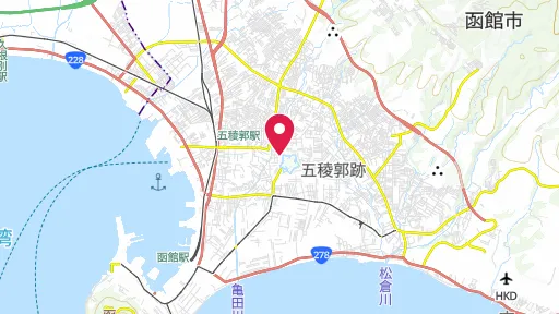 函館市中央図書館の位置
