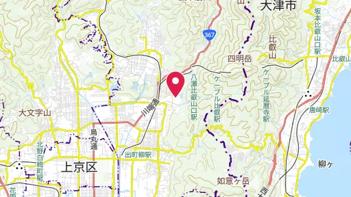 修学院離宮の位置