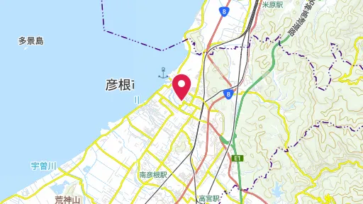 彦根城博物館の位置
