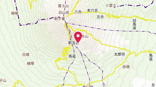 富士山宝永噴火口の位置
