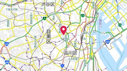 明和の大火（目黒行人坂大火）の位置