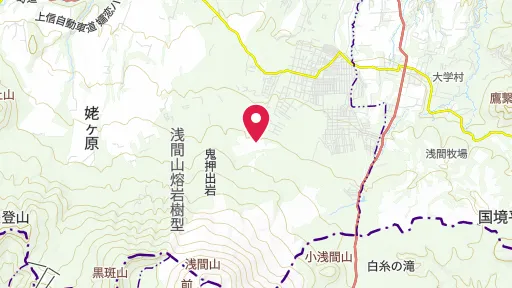 浅間山噴火記碑の位置