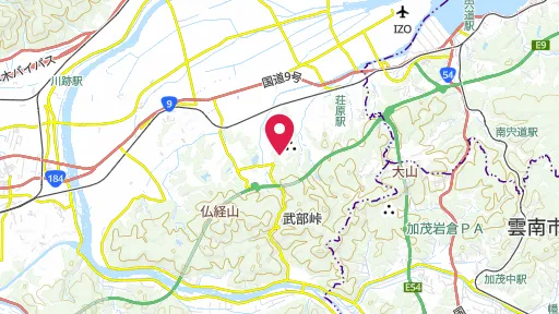 荒神谷遺跡の位置