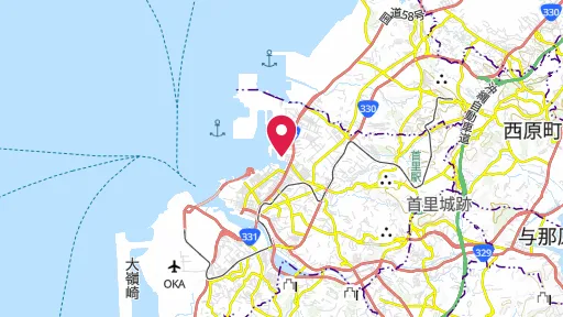 ペリー来航の位置