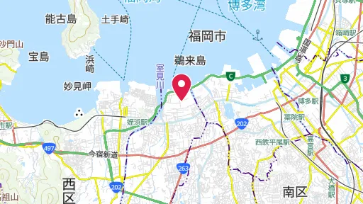 福岡市博物館の位置