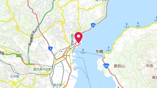 薩英戦争記念碑の位置