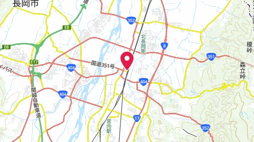 長岡城の戦いの位置