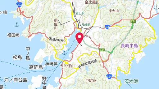 長崎電信創業の地の位置