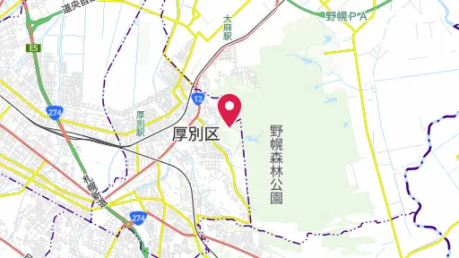 北海道開拓の村の位置