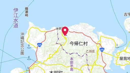 今帰仁城跡の位置