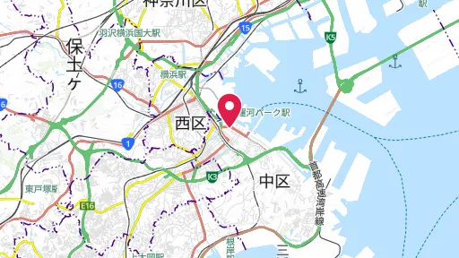 神奈川県立歴史博物館（旧横浜正金銀行）の位置