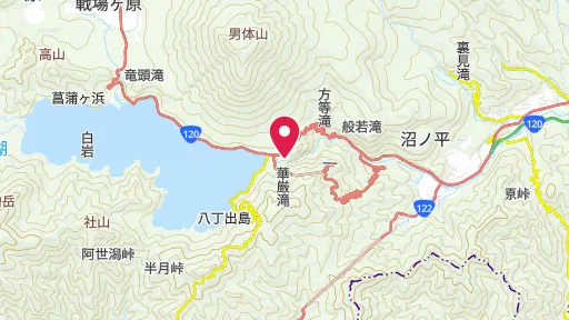 華厳の滝の位置