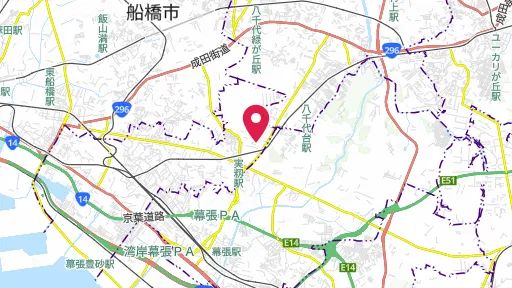 習志野収容所跡の位置